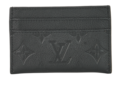 Louis Vuitton Double Card Holder, &pound;240, Accessories, Black, Leather, Front view